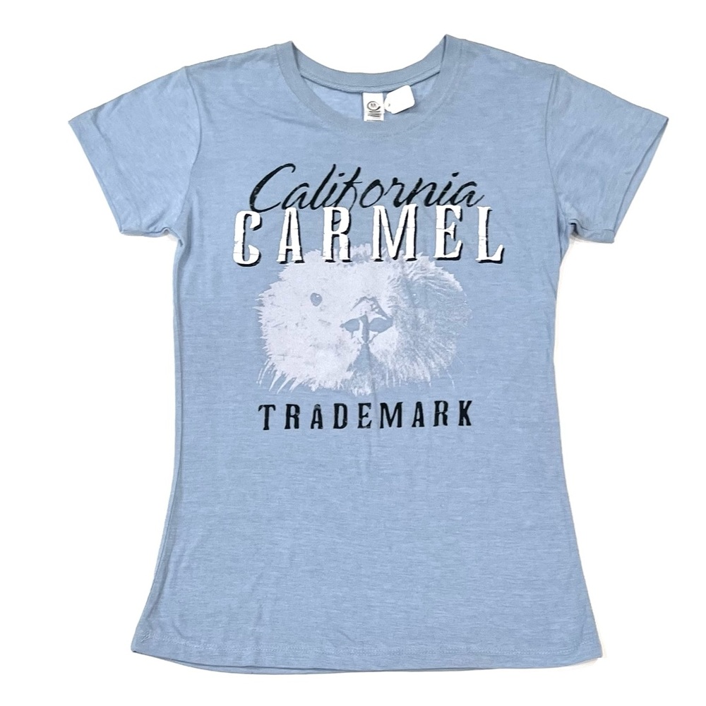 Carmel California Trademark Otter Blue Graphic Short Sleeve T-Shirt Womens Large